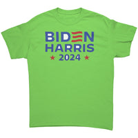 Joe Biden 2024 T-Shirt Biden-Harris 2024 Blue Text Red Stars