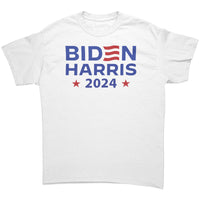 Joe Biden 2024 T-Shirt Biden-Harris 2024 Blue Text Red Stars