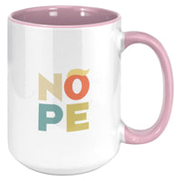 Nope Block Letters W/ Trump Hair - Anti Trump Coffee Mug