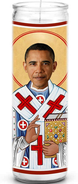 Barack Obama Celebrity Prayer Candle - Funny Saint Candle - Former President Political Novelty Gift - 100% Handmade in USA