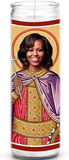 Michelle Obama Celebrity Prayer Candle - Funny Saint Candle - 8 Inch Glass Prayer Votive - 100% Handmade in USA - Novelty Celebrity Gift (Michelle Obama)