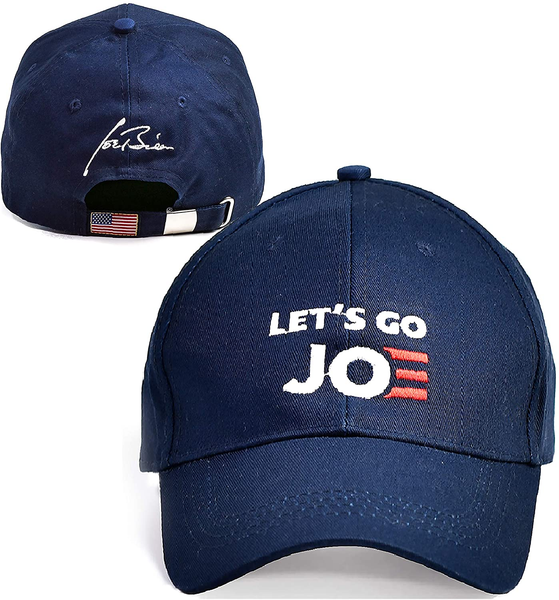 Lancaster X Joe Biden Hat [White, Navy] - Slim Fit Soft Cotton Baseball Cap for Men Women. Lets Go Joe 2020.