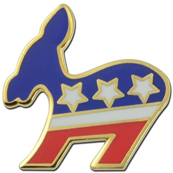 Democratic Donkey Lapel Pin by Stockpins Perfect Democratic Gifts for Elections and Political Parties