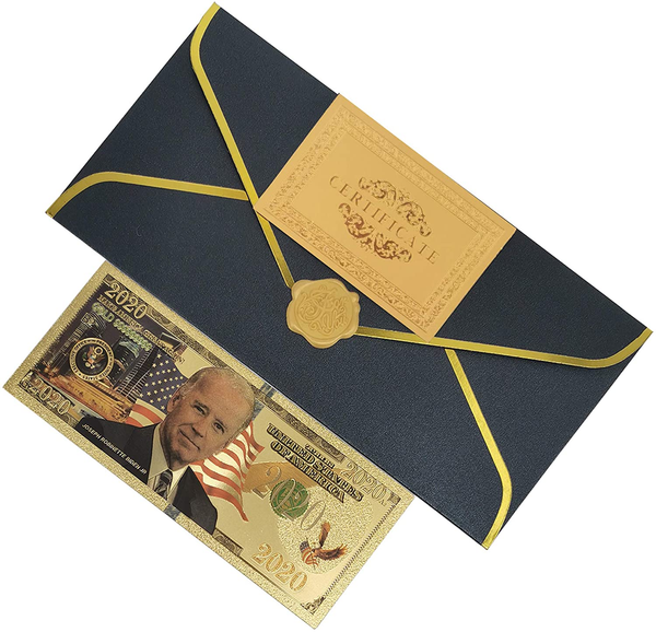 MHUI 2020 Joe Biden 24Kt Gold Plated Commemorative Bill Collectors Item