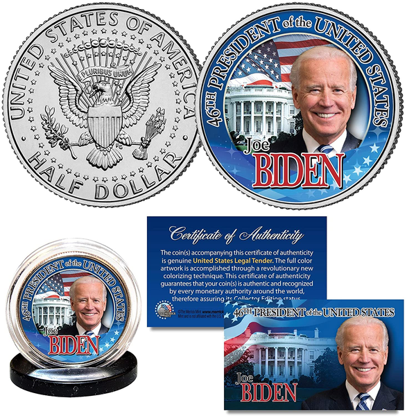 Merrick Mint Joe Biden 46Th President of the U.S. Official JFK Half Dollar Coin White House