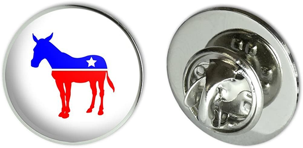 GRAPHICS & MORE Democrat Donkey Liberal America Political Party Metal 0.75" Lapel Hat Pin Tie Tack Pinback