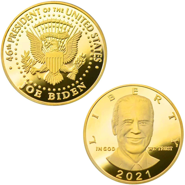 Joe Biden 2021 46Th President Challenge Coin of the US Gold Plated Medal